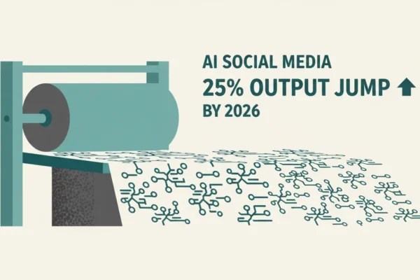 AI Social Media: 25% Output Jump by 2026